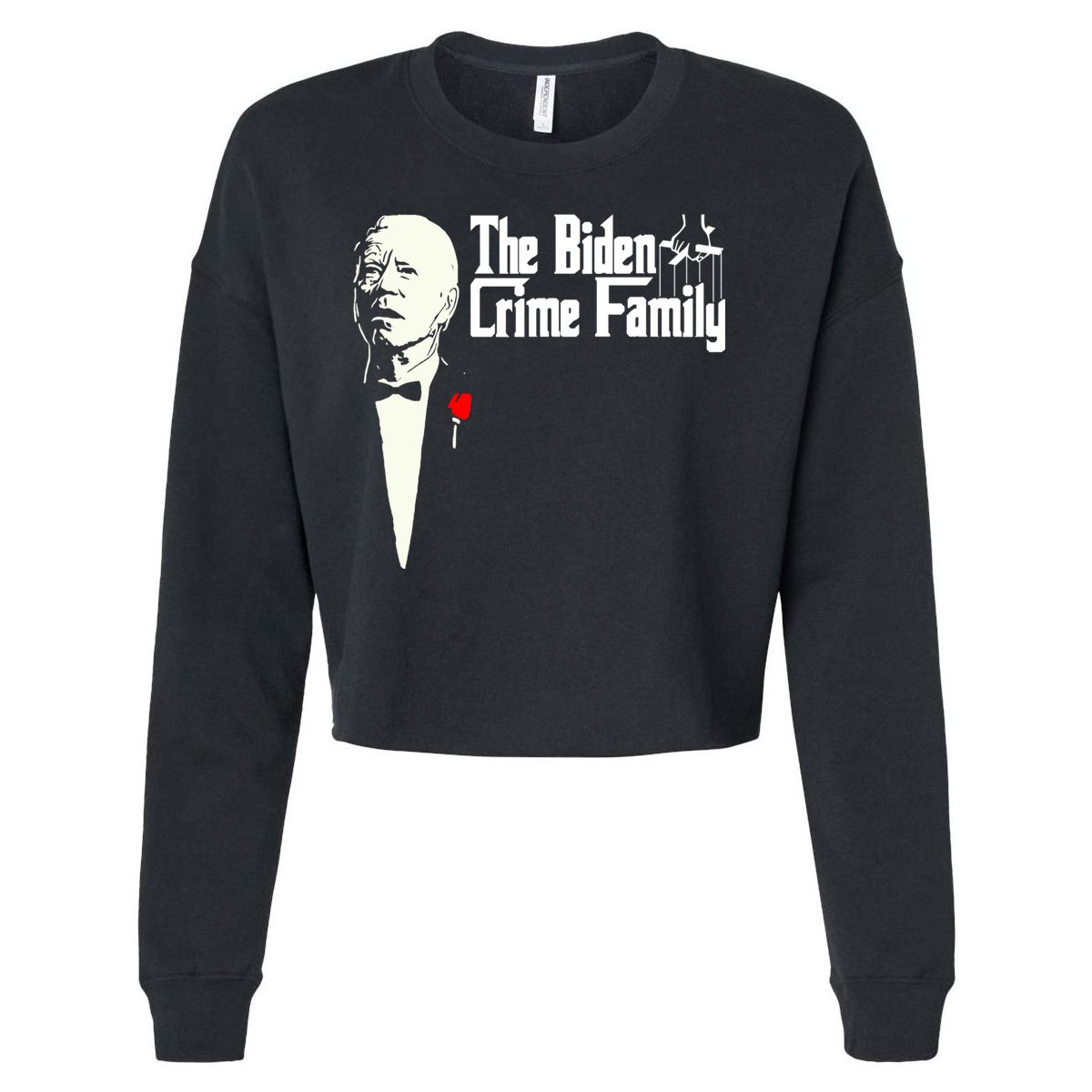 The Biden Chinese Crime Family Puppet Humor Anti Against Cropped Pullover Crew