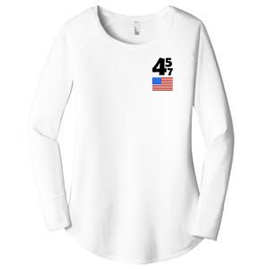 Trump Better Coverage Than 5g Can You Hear Us Now Usa Map Women's Perfect Tri Tunic Long Sleeve Shirt