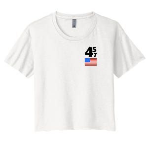 Trump Better Coverage Than 5g Can You Hear Us Now Usa Map Women's Crop Top Tee