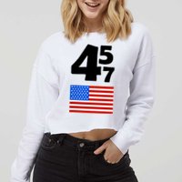 Trump Better Coverage Than 5g Can You Hear Us Now Usa Map Cropped Pullover Crew