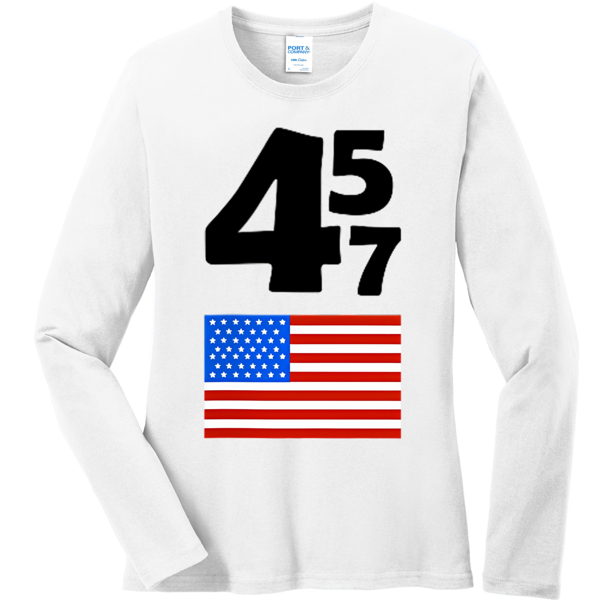 Trump Better Coverage Than 5g Can You Hear Us Now Usa Map Ladies Long Sleeve Shirt