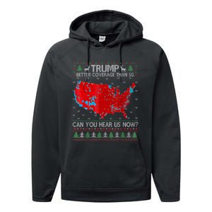 Trump Better Coverage Than 5g Can You Hear Us Now Sweater Performance Fleece Hoodie