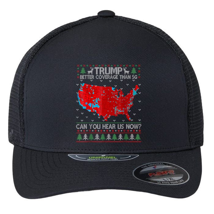 Trump Better Coverage Than 5g Can You Hear Us Now Sweater Flexfit Unipanel Trucker Cap