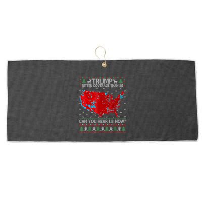 Trump Better Coverage Than 5g Can You Hear Us Now Sweater Large Microfiber Waffle Golf Towel