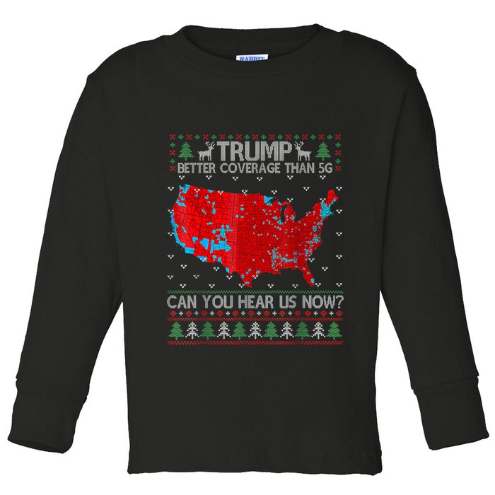 Trump Better Coverage Than 5g Can You Hear Us Now Sweater Toddler Long Sleeve Shirt