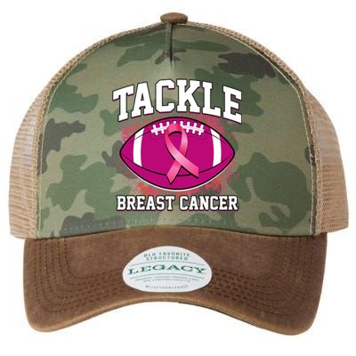 Tackle Breast Cancer Ribbon Football Legacy Tie Dye Trucker Hat