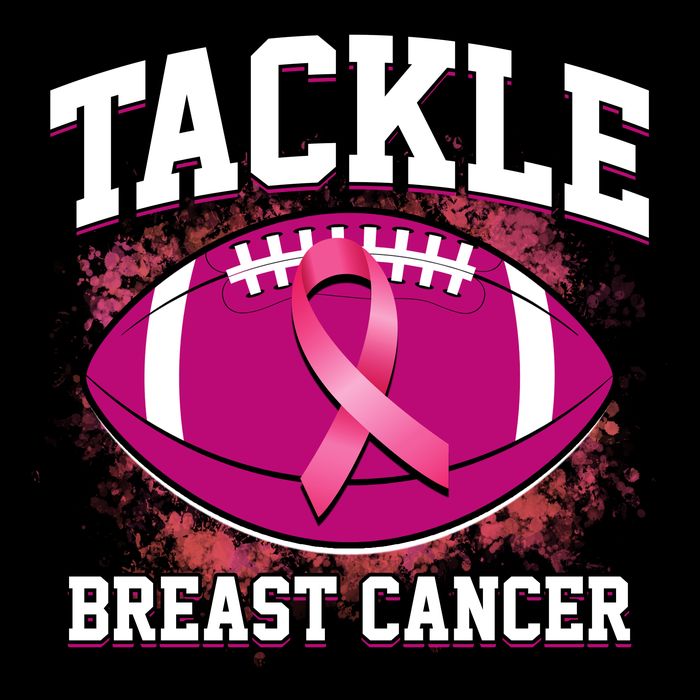 Tackle Breast Cancer Ribbon Football Tall T-Shirt