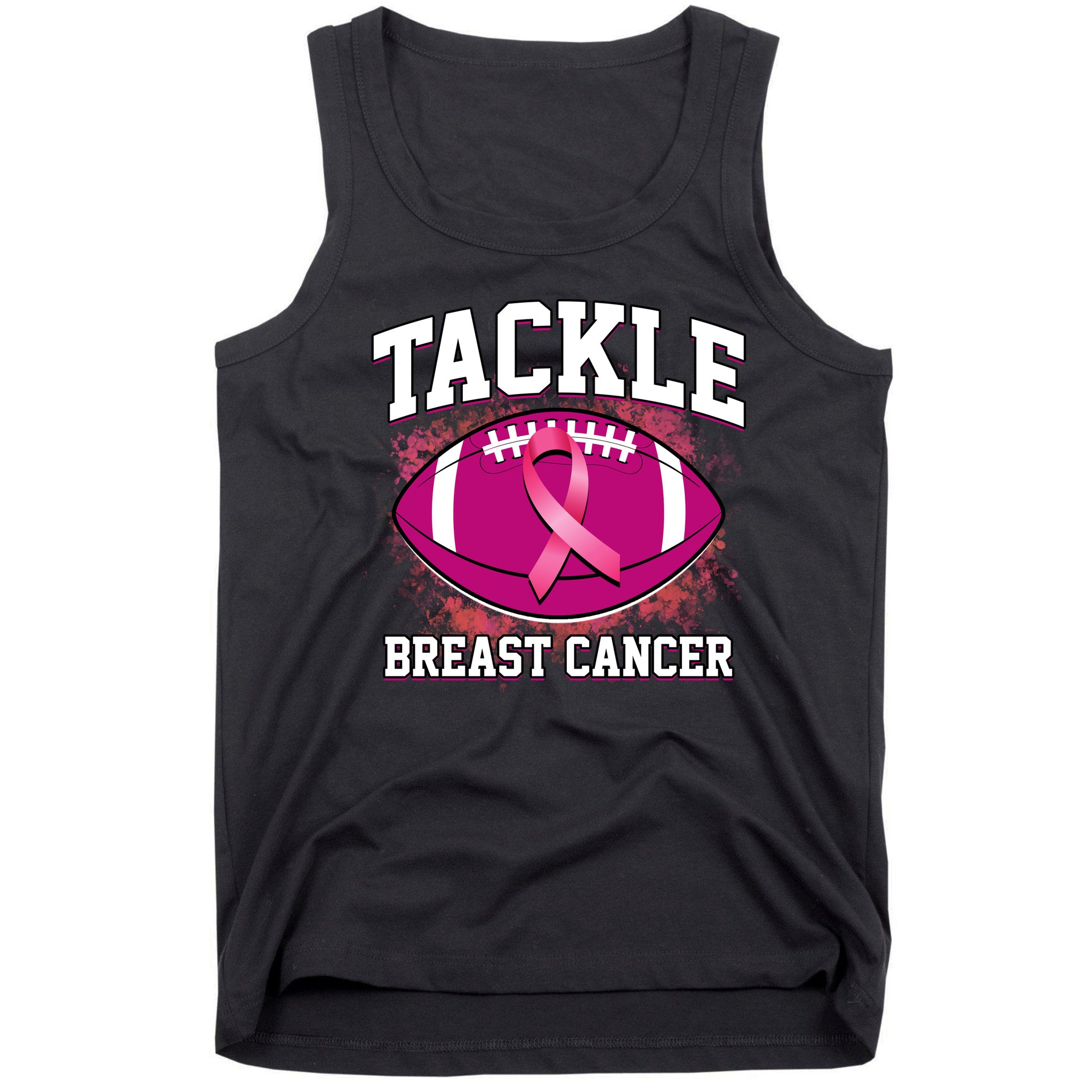 Tackle Breast Cancer Ribbon Football Tank Top