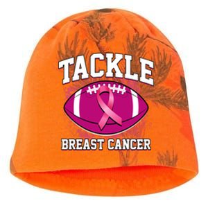 Tackle Breast Cancer Ribbon Football Kati - Camo Knit Beanie