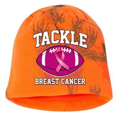 Tackle Breast Cancer Ribbon Football Kati - Camo Knit Beanie