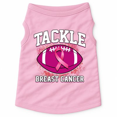 Tackle Breast Cancer Ribbon Football Doggie Tank
