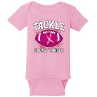 Tackle Breast Cancer Ribbon Football Baby Bodysuit