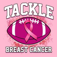 Tackle Breast Cancer Ribbon Football Womens T-Shirt
