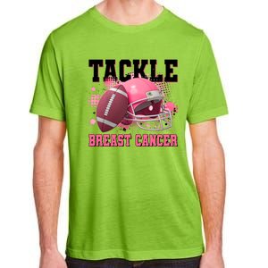 Tackle Breast Cancer Awareness Pink Football Helmet Adult ChromaSoft Performance T-Shirt