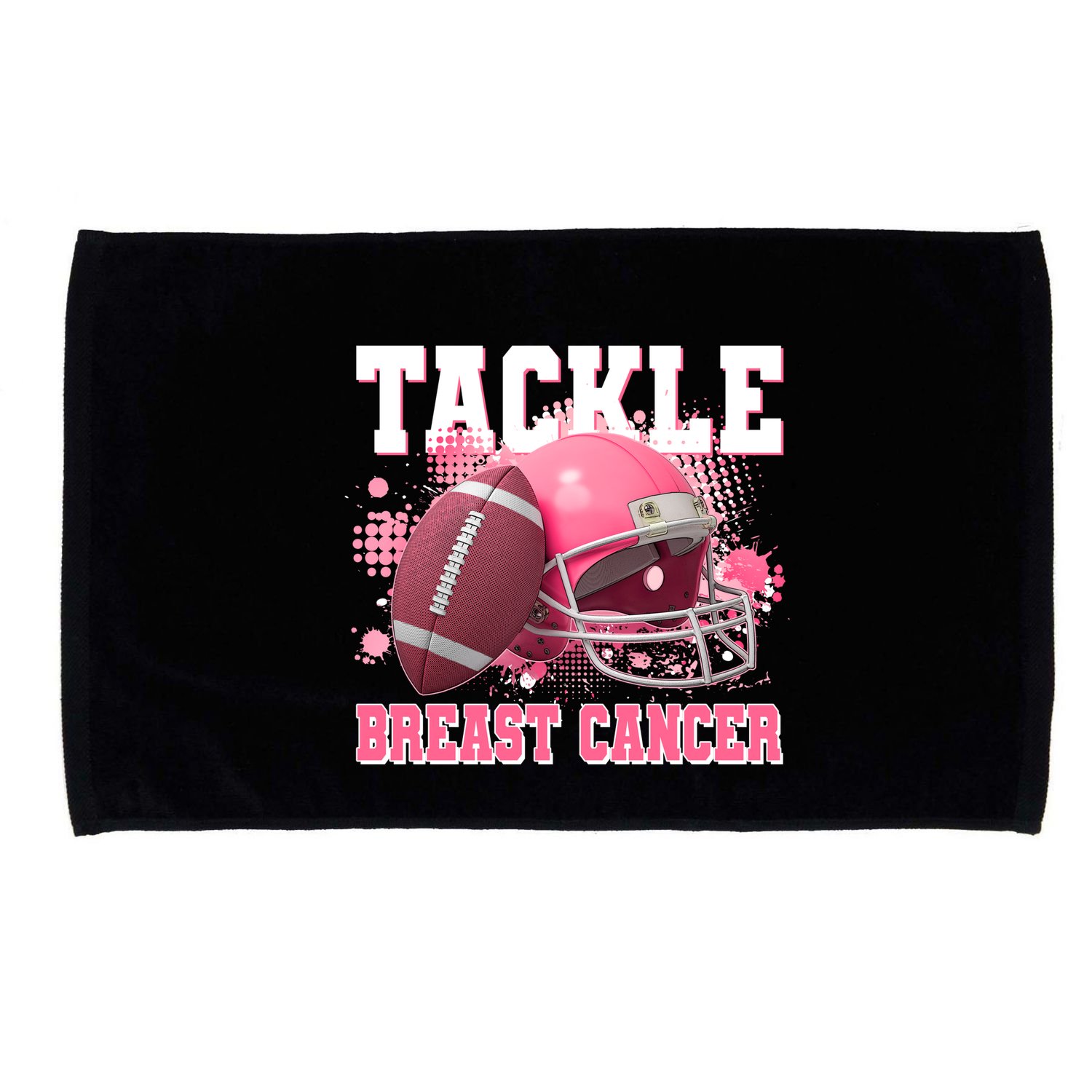 Tackle Breast Cancer Awareness Pink Football Helmet Microfiber Hand Towel