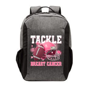 Tackle Breast Cancer Awareness Pink Football Helmet Vector Backpack