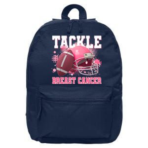 Tackle Breast Cancer Awareness Pink Football Helmet 16 in Basic Backpack