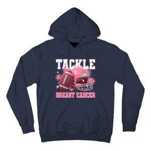 Tackle Breast Cancer Awareness Pink Football Helmet Tall Hoodie