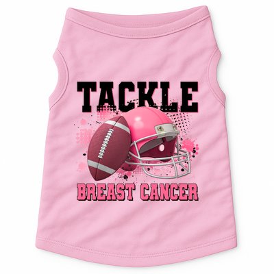 Tackle Breast Cancer Awareness Pink Football Helmet Doggie Tank