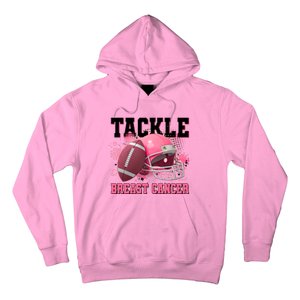 Tackle Breast Cancer Awareness Pink Football Helmet Hoodie