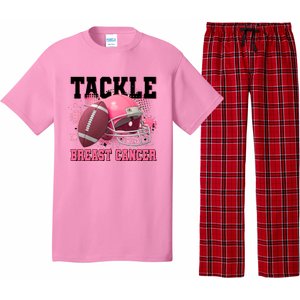 Tackle Breast Cancer Awareness Pink Football Helmet Pajama Set