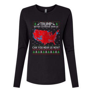 Trump Better Coverage Than 5g Ugly Christmas Sweater Xmas Womens Cotton Relaxed Long Sleeve T-Shirt