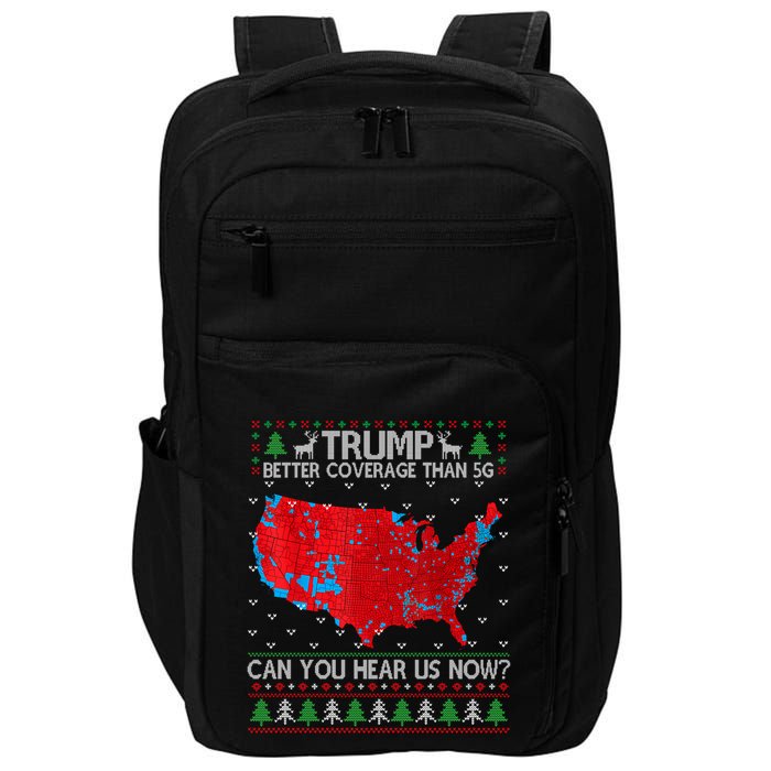 Trump Better Coverage Than 5g Ugly Christmas Sweater Xmas Impact Tech Backpack