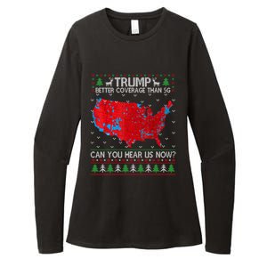 Trump Better Coverage Than 5g Ugly Christmas Sweater Xmas Womens CVC Long Sleeve Shirt