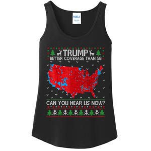 Trump Better Coverage Than 5g Ugly Christmas Sweater Xmas Ladies Essential Tank