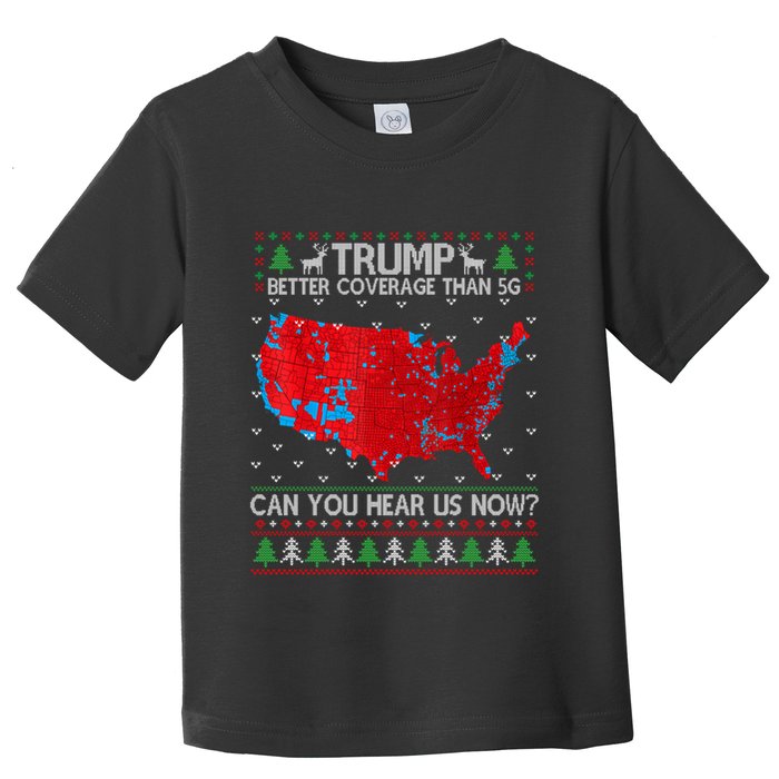 Trump Better Coverage Than 5g Ugly Christmas Sweater Xmas Toddler T-Shirt