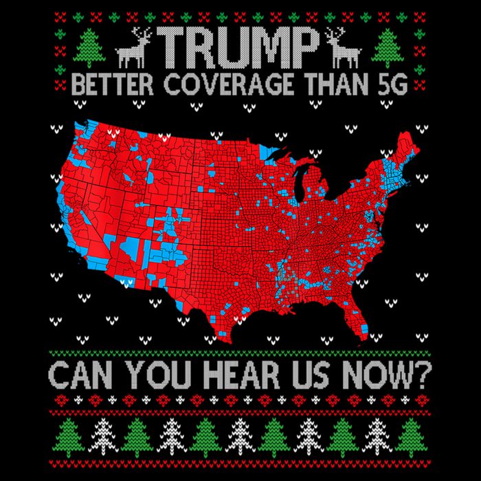 Trump Better Coverage Than 5g Ugly Christmas Sweater Xmas Toddler T-Shirt