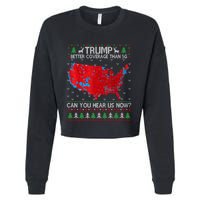 Trump Better Coverage Than 5g Ugly Christmas Sweater Xmas Cropped Pullover Crew