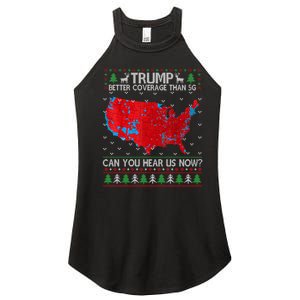 Trump Better Coverage Than 5g Ugly Christmas Sweater Xmas Women's Perfect Tri Rocker Tank