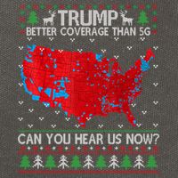 Trump Better Coverage Than 5g Ugly Christmas Sweater Xmas Cotton Canvas Backpack