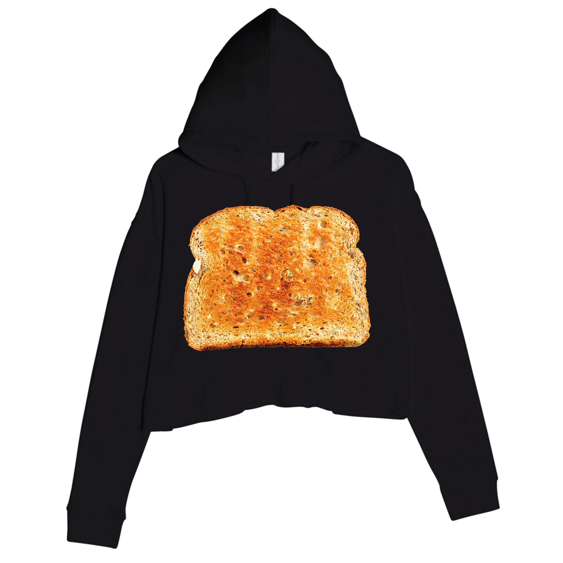 Toast Bread Costume  Funny halloween Crop Fleece Hoodie