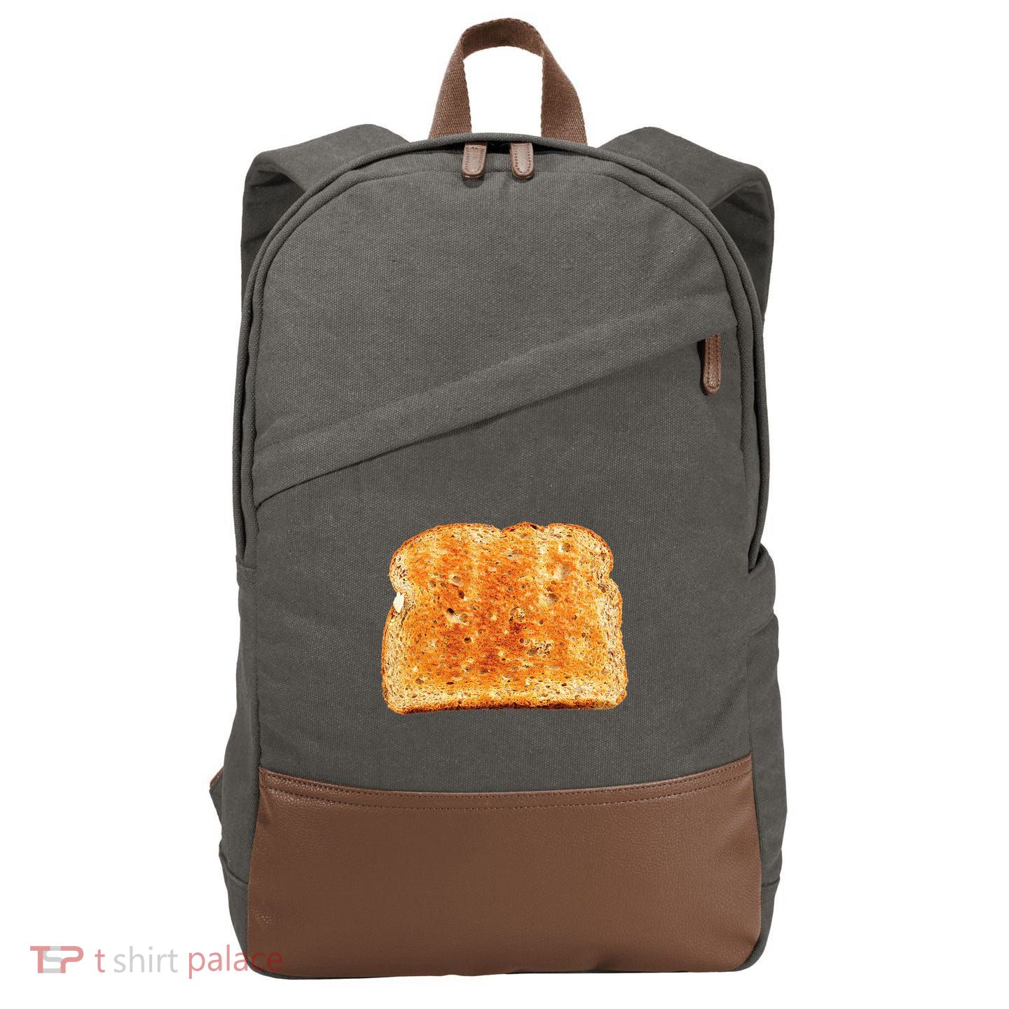 Toast Bread Costume  Funny halloween Cotton Canvas Backpack
