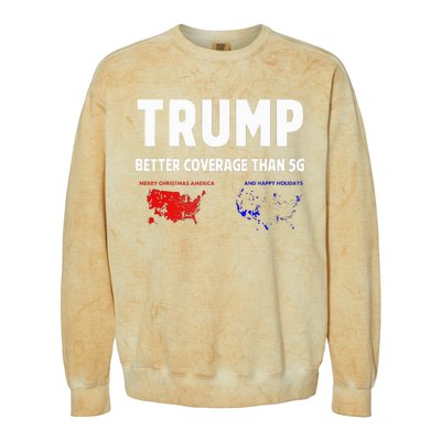 Trump Better Coverage Politics Colorblast Crewneck Sweatshirt