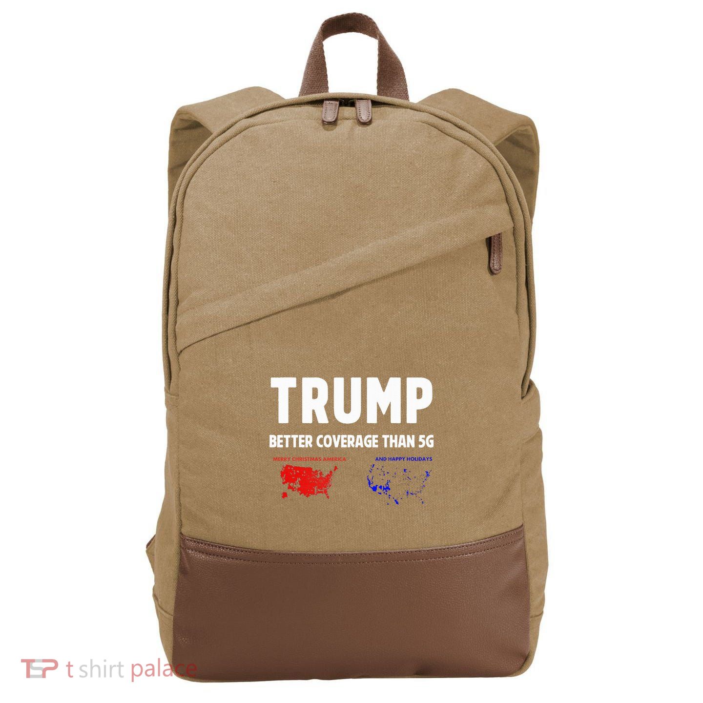 Trump Better Coverage Politics Cotton Canvas Backpack
