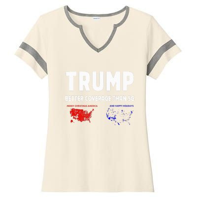 Trump Better Coverage Politics Ladies Halftime Notch Neck Tee