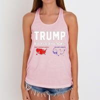 Trump Better Coverage Politics Women's Knotted Racerback Tank