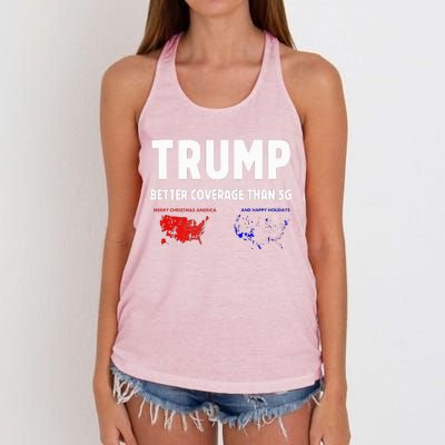 Trump Better Coverage Politics Women's Knotted Racerback Tank