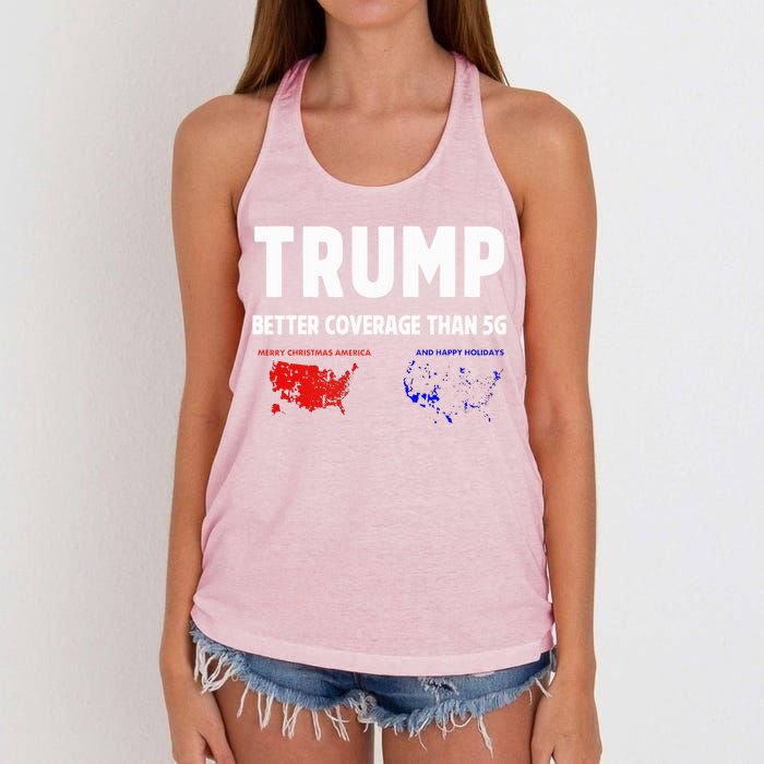 Trump Better Coverage Politics Women's Knotted Racerback Tank