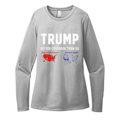 Trump Better Coverage Politics Womens CVC Long Sleeve Shirt