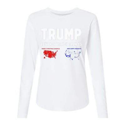 Trump Better Coverage Politics Womens Cotton Relaxed Long Sleeve T-Shirt