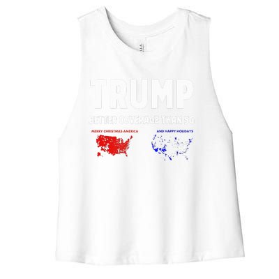 Trump Better Coverage Politics Women's Racerback Cropped Tank