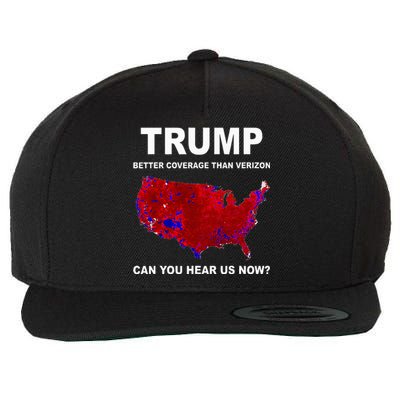 Trump Better Coverage Politics Wool Snapback Cap