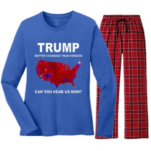 Trump Better Coverage Politics Women's Long Sleeve Flannel Pajama Set 