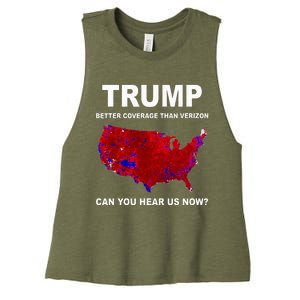 Trump Better Coverage Politics Women's Racerback Cropped Tank