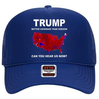 Trump Better Coverage Politics High Crown Mesh Back Trucker Hat