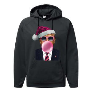 Trump Blowing Christmas Trump Performance Fleece Hoodie